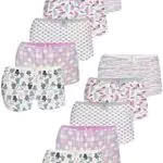 LOREZA 10 Mutandine da Bambina in Cotone - Modello Boxer - Stile Hipster - (92-98