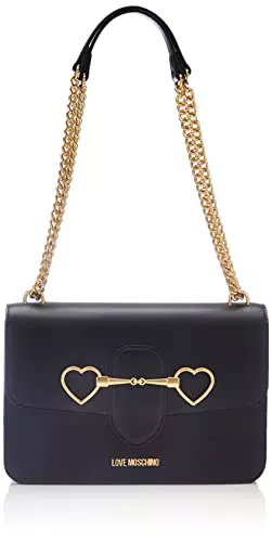 Love Moschino Borsa Pu Nero, BORSA A SPALLA Donna, Nero