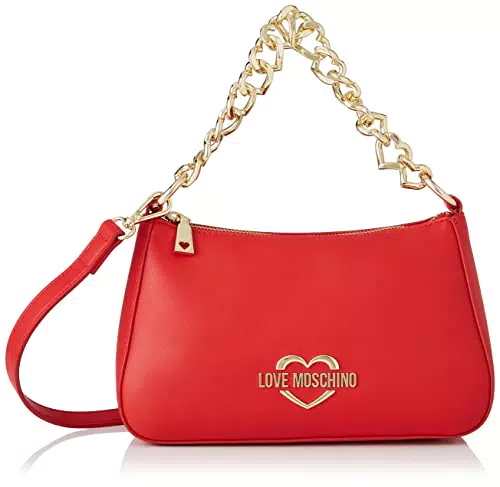 Love Moschino Borsa Pu Rosso, BORSA A SPALLA Donna, Blu Denim