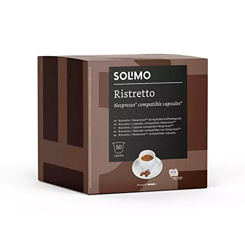 Marchio Amazon - Solimo Ristretto, tostatura intensa