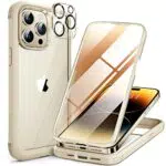 Miracase Glass Series Progettata per Cover iPhone 14 Pro, crema