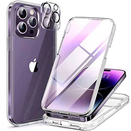 Miracase Glass Series Progettata per Cover iPhone 14 Pro, trasparente