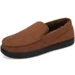 Mishansha Invernali Pantofola Uomo Pelose Ciabatte Calde Antiscivolo Scarpe da Casa Memory Foam Slipper Marrone