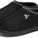 Mishansha Inverno Casa Pantofole Donna Ciabatte Uomo Memory Foam Interno Unisex Comoda Caldo Scarpe Invernali Esterno Antiscivolo Nero