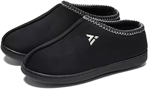 Mishansha Inverno Casa Pantofole Donna Ciabatte Uomo Memory Foam Interno Unisex Comoda Caldo Scarpe Invernali Esterno Antiscivolo Nero