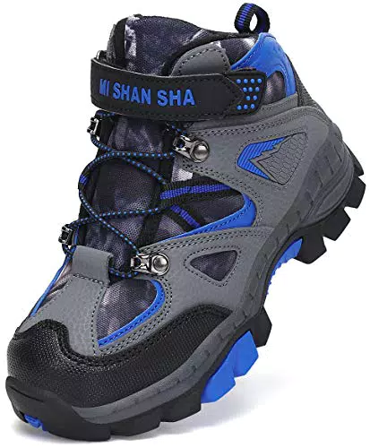 Mishansha Ragazzi Scarpe da Trekking Stivali da Escursionismo Bambini Boots Calore Foderato Stivali Invernali Brandeis Blu Gr.24