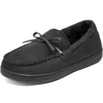Mishansha Uomo Pantofole Morbido Caldo Scarpe Donna Peluche Ciabatte Alta Densità Memory Foam Slipper Nero