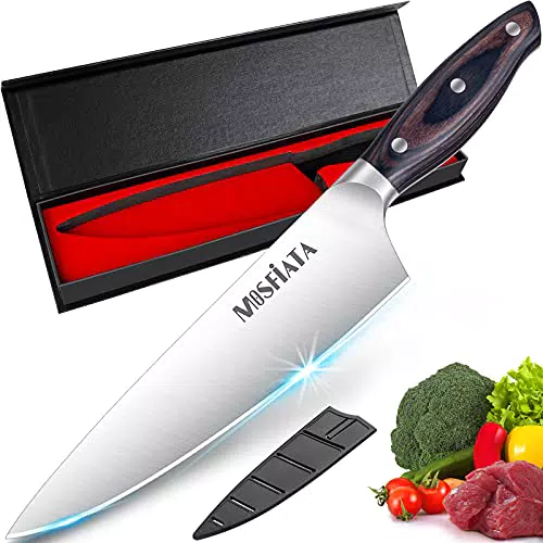 MOSFiATA Coltelli da Cucina, Coltello da Cucina Professionale Coltello Chef con Fodero