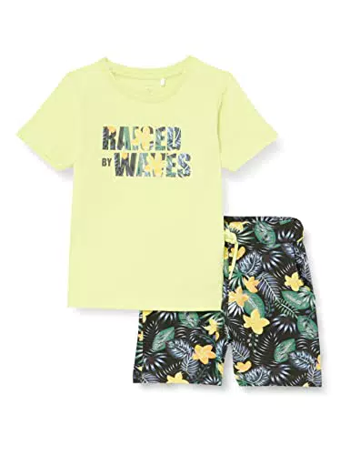 Name It NMMZOLTAN Shorts Set Maglietta e Pantalonciniunny Lime