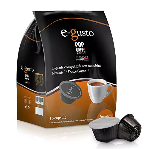 NESCAFE DOLCE GUSTO COMPATIBILE 160 capsule POP CAFFÈ E-GUSTO M. 1 INTENSO cialde