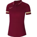 Nike Dri-Fit Academy, Polo Donna, Team Red/White/Maglia Oro/Bianco