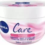 NIVEA Crema viso e corpo, care sensitive, 3 pezzi