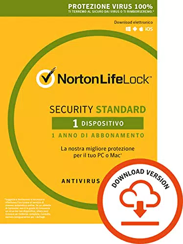 Norton Security Standard, Antivirus per 1 Dispositivoicenza di 1 anno
