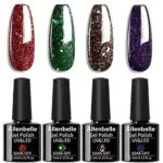 Omainy Smalto Semipermente per Unghie in Gel UV LED 4pzs Colori Kit per Manicure Smalti Gel per Unghie Soak Off