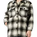 Only ONLALLISON Check Wool Shacket CC Otw Camicia, Pumice Stone/Checks: Nero