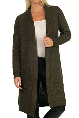 Only Onljade L/S Cardigan Knt Noos, Blazer Donna, Khaki Detail W Melange