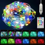 OOWOLF Led Stringa Luci, 10M 100LED USB Natale Lucine Decorative IP65 Impermeabile Catena Luminosa con Telecomando