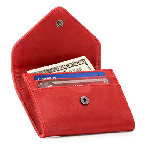 Otto Angelino Portafoglio in Ecopelle con Porta Monete e Porta Carte di Credito o Tessere Blocco Anti RFID Unisex
