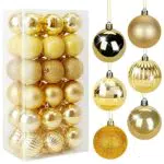 Palle di Natale, 36pezzi 4CM/6CM Palline Addobbi Albero di Natalizie Ornamento Decorazione dell'albero Sfere di Natale Opaco Glitter Partito atrimonio Ornamento Natalizie Plastica Palle