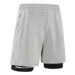 Pantaloncini Sportivi da Uomo, 2 in 1 con Tasche a Chiusura Zip Sport e Allenamento Fitness Shorts Jogging