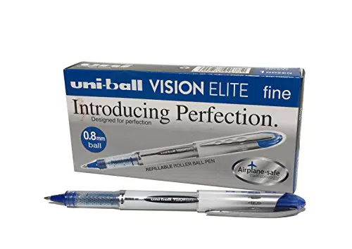 Penna rollerball UB-200 Vision Elite Medium, inchiostro blu Uni-ball Super Ink