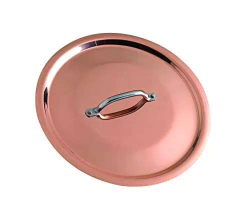 Pentole Agnelli ALCU129T20 Coperchio di Rame Stagnato per Induzione con ponticello inox