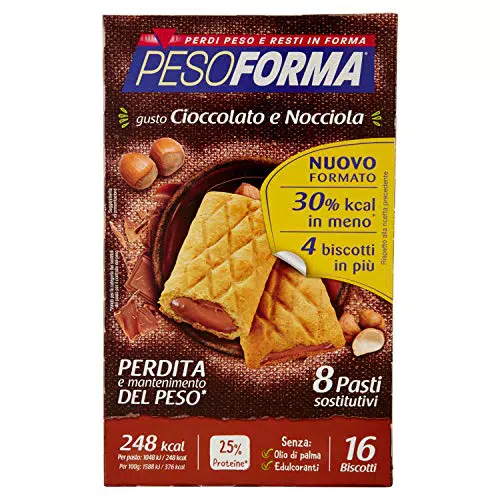 Pesoforma Biscotti Cioccolato e Nocciola, Pasto Sostitutivo Proteico