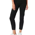 PIECES Pcluna Straight MW Ank BLC Noos BC Jeans, Nero
