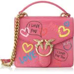 Pinko Love Mini Top Handle Street AR, Borsa Donna, P01Q_Fuxia-Antique Gold