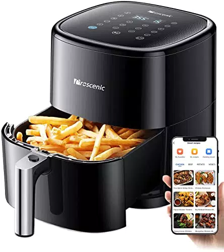 Proscenic T22 Friggitrice ad Aria, 5L Air Fryer Controllo con App & Alexa e Display LED Toccabile