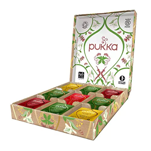 Pukka Herbs, Active Selection Box, Selezione di tè e tisane energizzanti biologiche