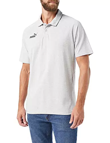 PUMA Teamfinal-Polo Casualhirt Uomo, Grigio Chiaro