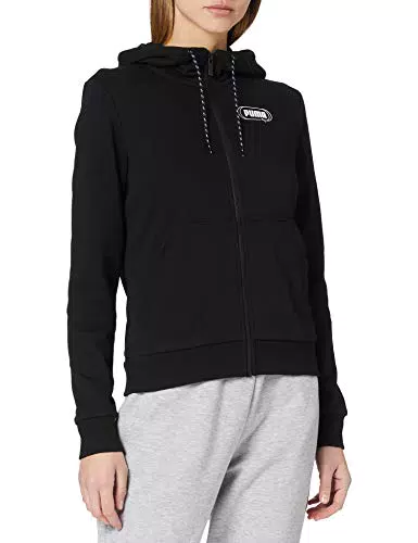 PUMHB|#Puma Rebel Full-Zip Hoodie TR, Felpa Donna, Puma Black