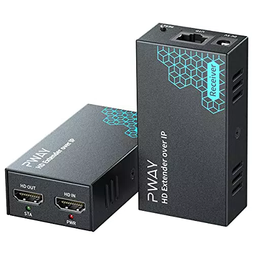 PW-DT236 Extender HDMI su IP 150m/492ft 150m Trasmissione Tramite Cavo di Rete Cat5e / 6/7/8 Supporto Loopout Locale e Trasmissione da 1 a Multipla Tramite lo Switch di Rete