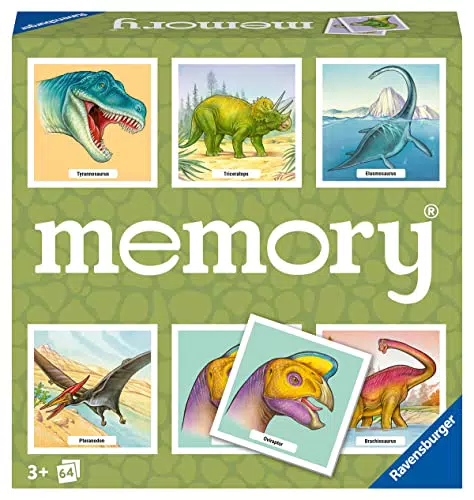 Ravensburger - Memory Dinosauri, 64 Tessere, Gioco Da Tavolo