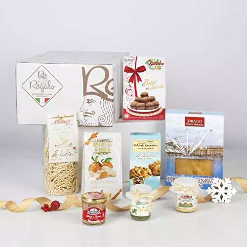 RE REGALO CESTO 'LIGURIA' 8 pezzi Pandolcini, Baci di Sassello