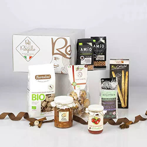 RE REGALO KIT DEGUSTAZIONE BIOLOGICO Cesto 8 pezzi Pasticcini senza glutine