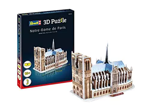 Revell 3D Puzzle- Cattedrale di Notre Dame, Il Cuore di Parigi Scopri Il Mondo in 3D