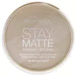 Rimmel London Cipria Compatta Stay Matte - Polvere Opacizzante a Lunga Tenuta per Pelli Grasse e Miste - Trasparente - 14 g