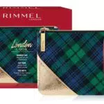 Rimmel London, Confezione Regalo Donna London Look, Pochette Metalizzata e Tartan con Mascara Wonder'Luxeatita Occhi Soft Kohl Kajal e Rossetto Opaco Stay Matte