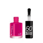 Rimmel London Smalto Unghie 60 Seconds Super Shine - Asciugatura Rapida e Lunga Durata - 323 Funtime Fucshia - 8 ml