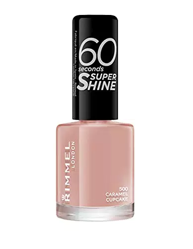Rimmel London Smalto Unghie 60 Seconds Super Shine - Asciugatura Rapida e Lunga Durata - 500 Caramel Cupcake - 8 ml