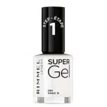 Rimmel London Smalto Unghie Super Gel - Nail Polish Effetto Gel a Lunga Durata - 001 Basic B - 12 ml