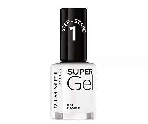Rimmel London Smalto Unghie Super Gel - Nail Polish Effetto Gel a Lunga Durata - 001 Basic B - 12 ml