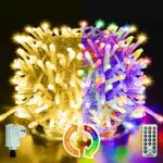 Romwish Luci Albero di Natale, 20M 200LED Catena Luminosa con Telecomando