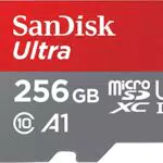 SanDisk 256GB Ultra scheda microSDXC + adattatore SD fino a 150 MB/s con prestazioni app A1 UHS-I Class 10 U1