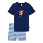 Schiesser Schlafanzug Kurz Set di Pigiama, Blu Scuro