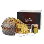 SCIARA - Panettone al Pistacchio e Cioccolato di Modica IGP 750 gr con Crema di Pistacchio vasetto 190 gr - Con granelli di Pistacchi e di Cioccolato di Modica IGP