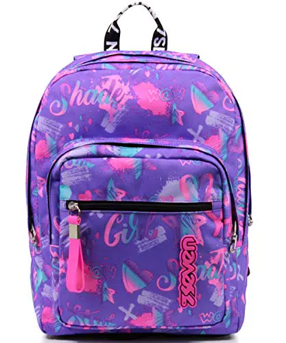 Seven Zaino Scuola Extra Fit Viola - Doppio Scomparto - Scuola e Tempo Libero