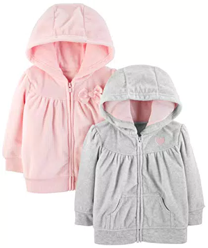 Simple Joys by Carter's Felpe con Cappuccio in Pile con Zip a Tutta Lunghezza Bimba